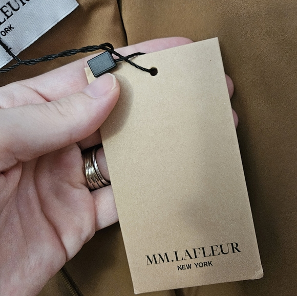 MM Lafleur Size 8 New With Tags The Cynthia Dress Washable Wool Twill in Camel - Picture 7 of 8